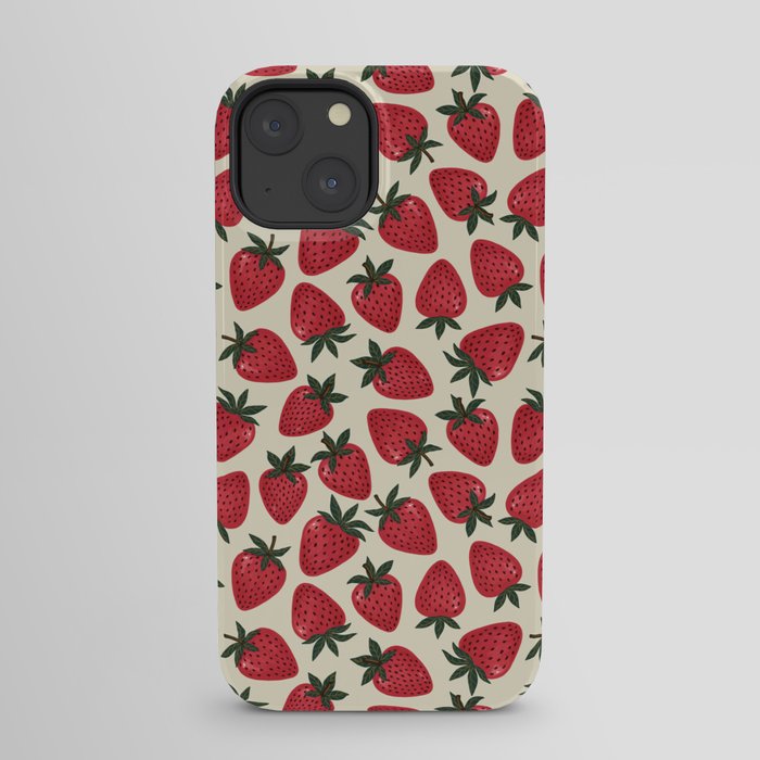 Hand Drawn Vintage Strawberry Pattern iPhone Case Gallery Image 21