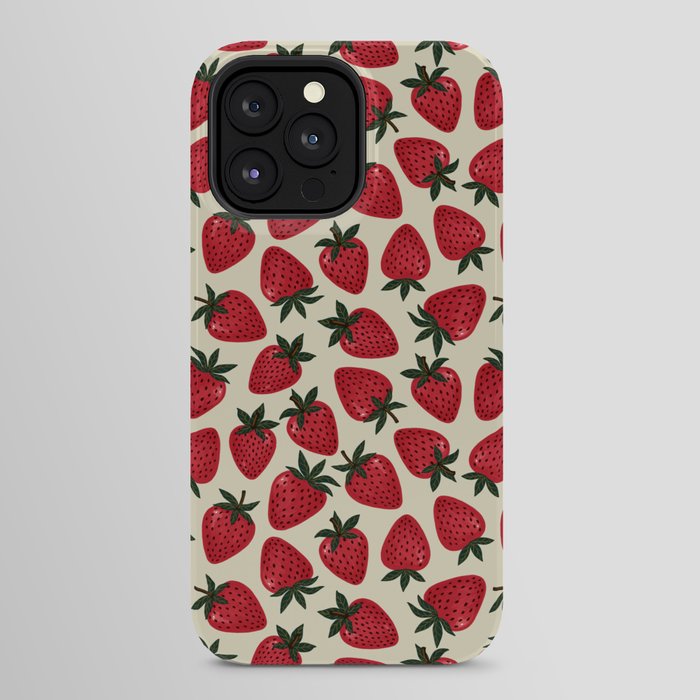 Hand Drawn Vintage Strawberry Pattern iPhone Case Gallery Image 32
