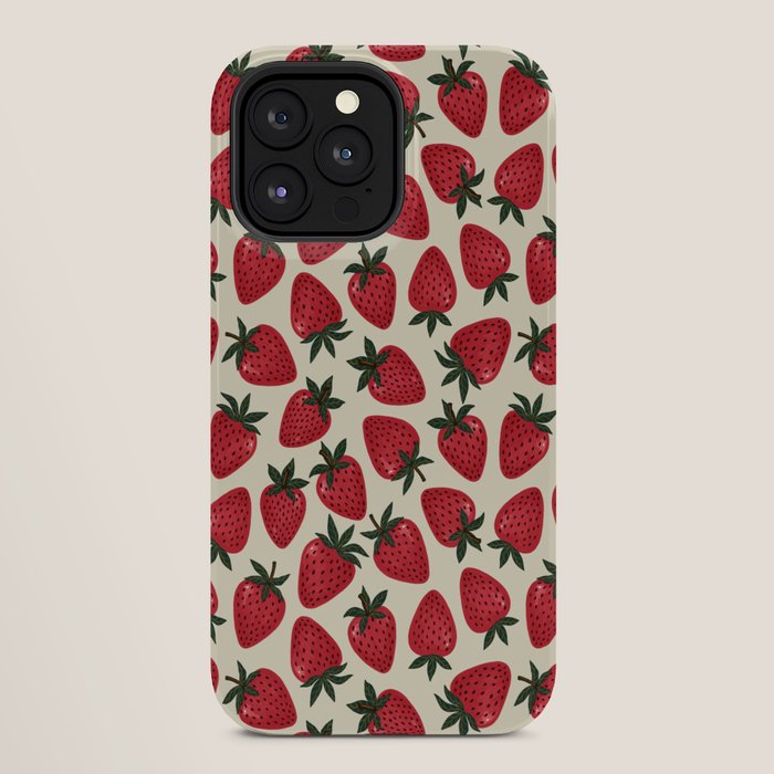 Hand Drawn Vintage Strawberry Pattern iPhone Case Gallery Image 28