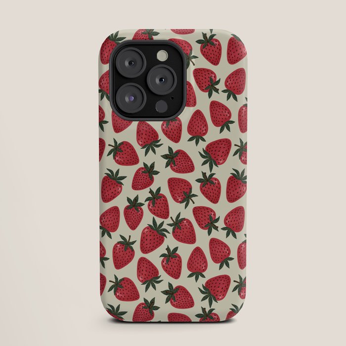 Hand Drawn Vintage Strawberry Pattern iPhone Case Gallery Image 19