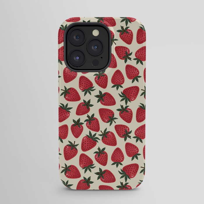 Hand Drawn Vintage Strawberry Pattern iPhone Case Gallery Image 31