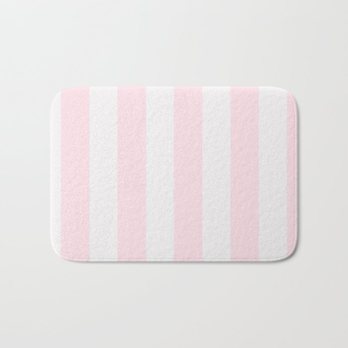 Luxury Striped Pastel Pink Bath Mat Gallery Image 1