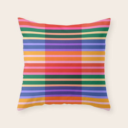 Color Block Stripes Throw Pillow Gallery Image 4