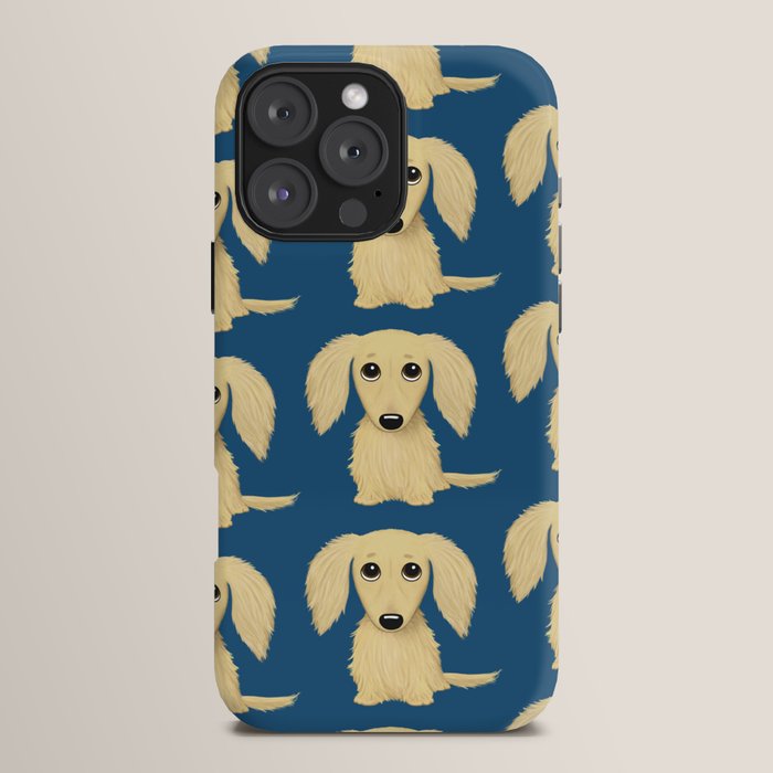 Longhaired Cream Dachshund Cartoon Dog iPhone Case Gallery Image 16