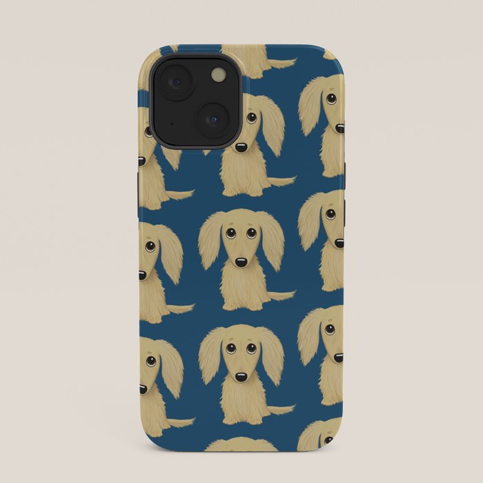 Longhaired Cream Dachshund Cartoon Dog iPhone Case Gallery Image 33