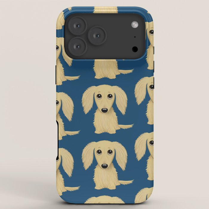 Longhaired Cream Dachshund Cartoon Dog iPhone Case Gallery Image 8