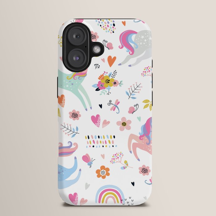 Magical Pastel Unicorn Floral iPhone Case Gallery Image 13