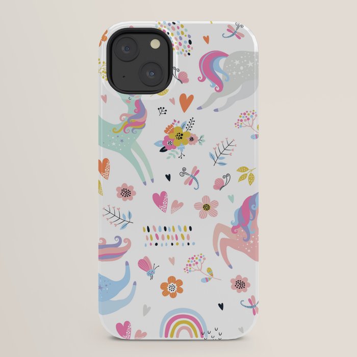 Magical Pastel Unicorn Floral iPhone Case Gallery Image 22