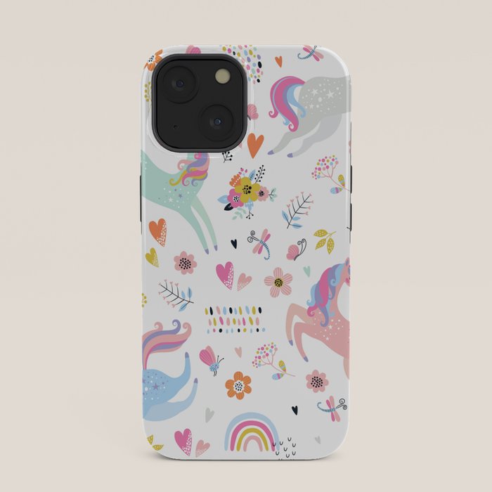 Magical Pastel Unicorn Floral iPhone Case Gallery Image 33