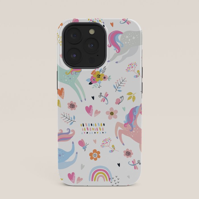 Magical Pastel Unicorn Floral iPhone Case Gallery Image 35