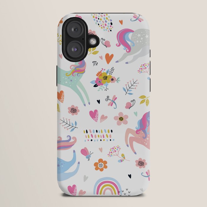 Magical Pastel Unicorn Floral iPhone Case Gallery Image 10