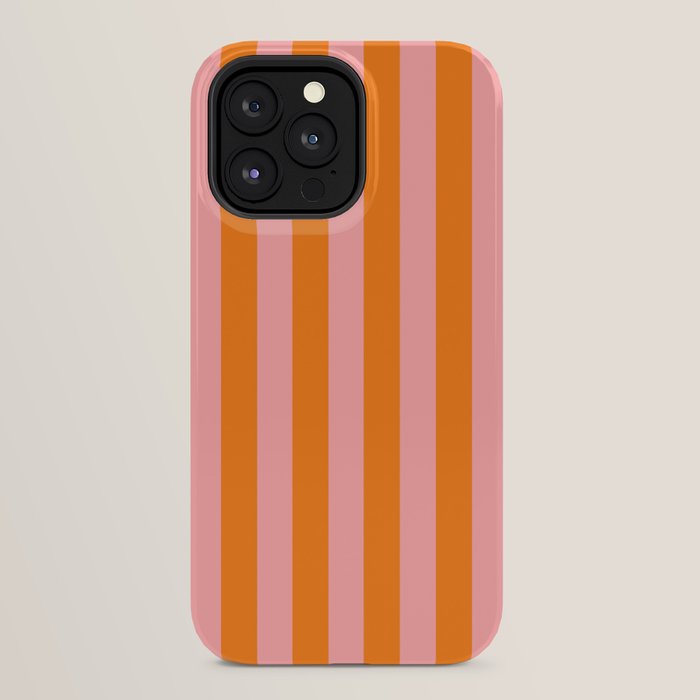 Bold Vertical Stripes Pattern (pink/orange) iPhone Case Gallery Image 32