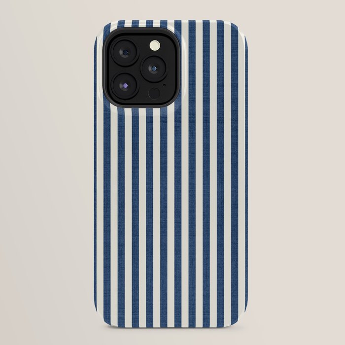 Pinstripe in Navy Blue iPhone Case Gallery Image 32