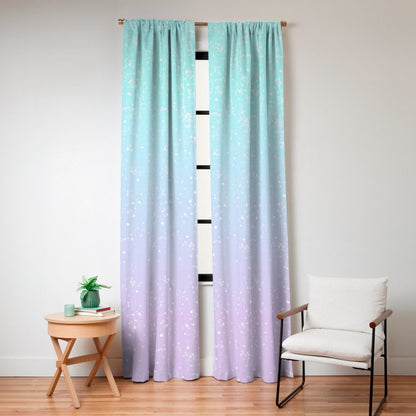 turquoise and lavender pastel bokeh effect ombre gradient Window Curtain Gallery Image 8