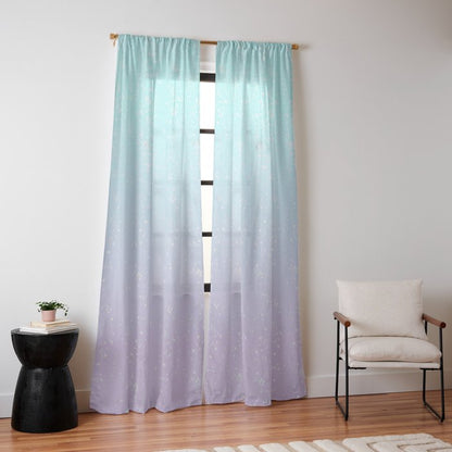 turquoise and lavender pastel bokeh effect ombre gradient Window Curtain Gallery Image 14