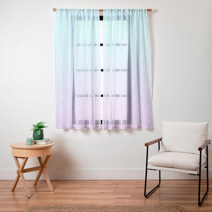 turquoise and lavender pastel bokeh effect ombre gradient Window Curtain Gallery Image 23