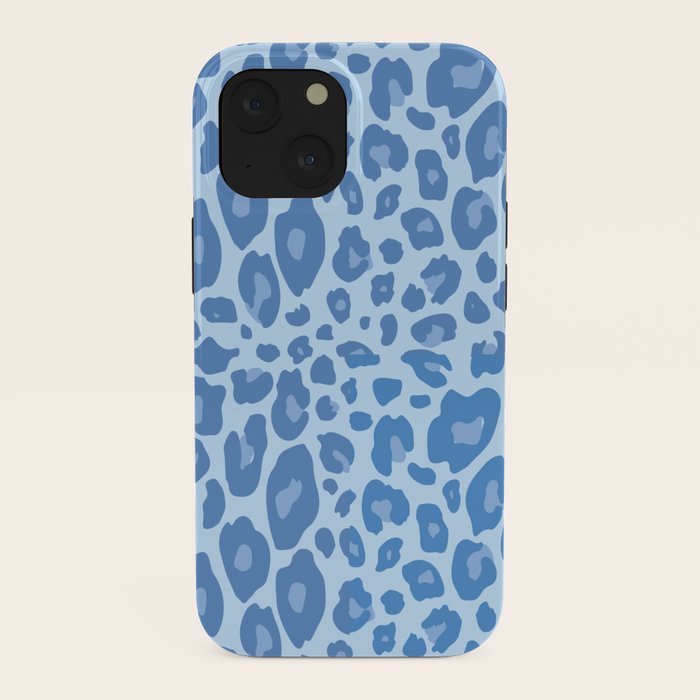 ultra bold leopard blue pastel iPhone Case Gallery Image 38