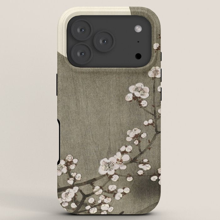 Blossoming plum tree at full moon - Vintage Japanese Woodblock Print Art iPhone Case Gallery Image 7