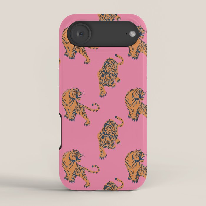 tiger print pink iPhone Case Gallery Image 2