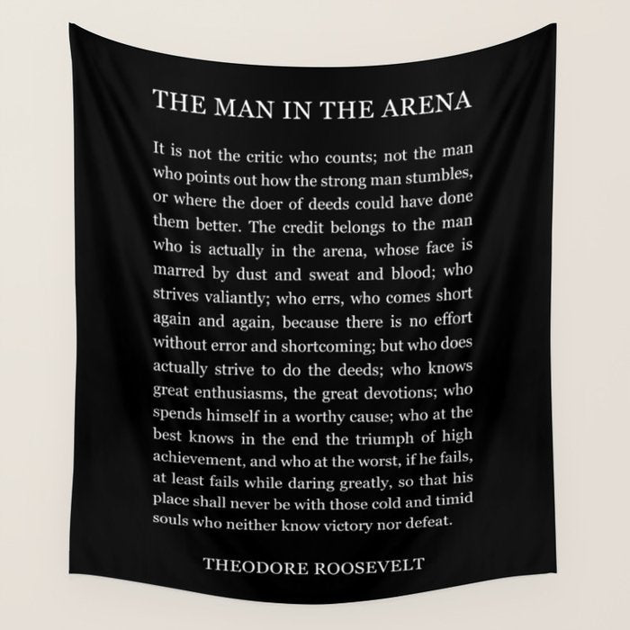 The-Man-In-The-Arena Wall Tapestry Gallery Image 3
