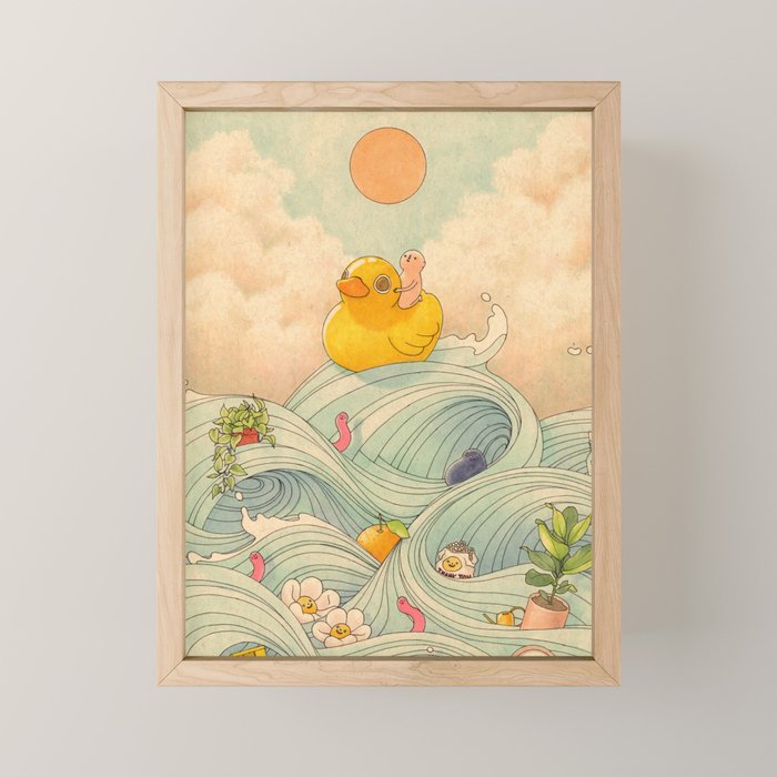Duck at Sea Mini Art Print Gallery Image 1
