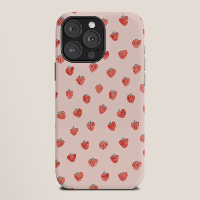 Strawberries on Pink iPhone Case Gallery Image 12