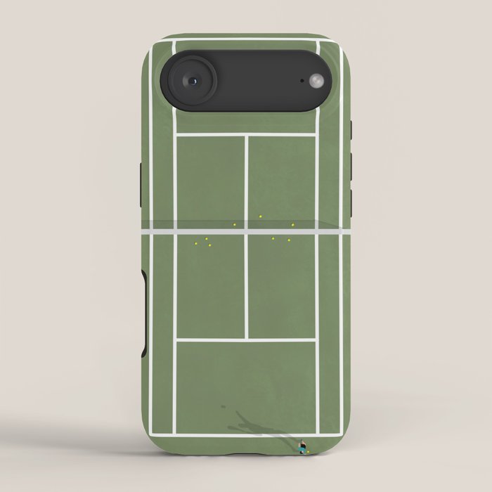 Tennis Court From Above | Illustration iPhone Case Gallery Image 2