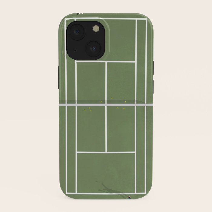 Tennis Court From Above | Illustration iPhone Case Gallery Image 38