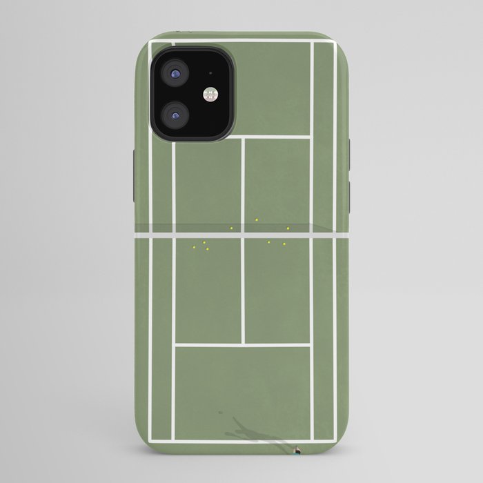 Tennis Court From Above | Illustration iPhone Case Gallery Image 42