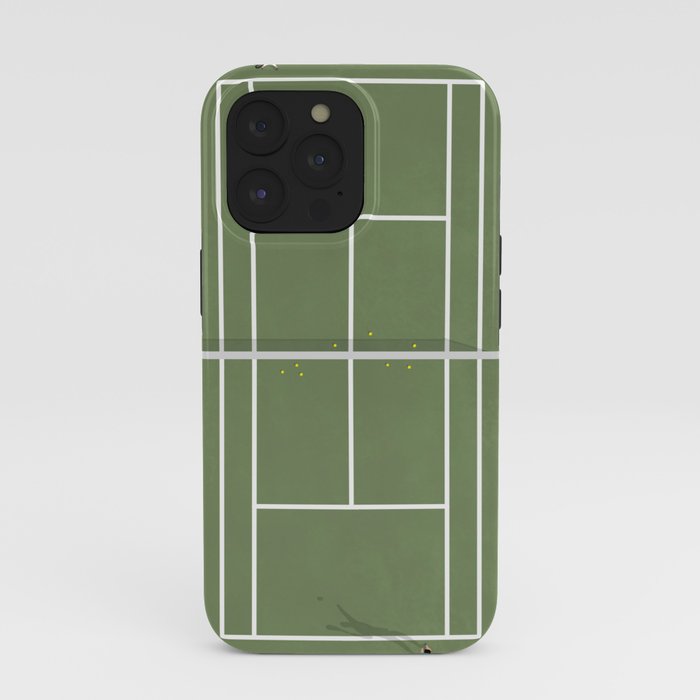 Tennis Court From Above | Illustration iPhone Case Gallery Image 39