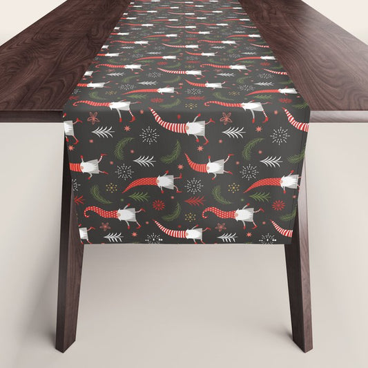 Cute Christmas Elves Table Runner Gallery Image 1