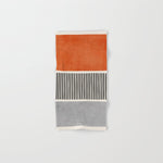 Orange Gray Black Modern Minimalism Artwork Bath Towel Gallery Image 1