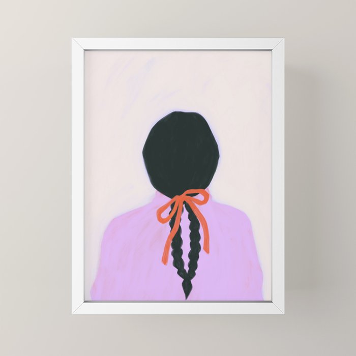 braids & a bow Mini Art Print Gallery Image 4