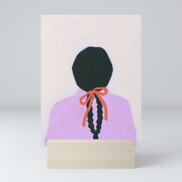 braids & a bow Mini Art Print Gallery Image 5