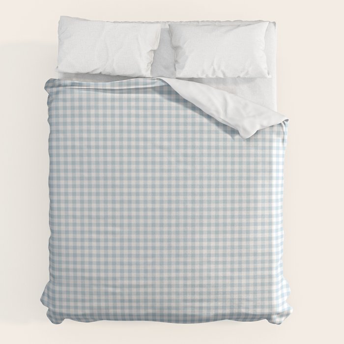 Baby Blue Gingham Check Duvet Cover Gallery Image 7