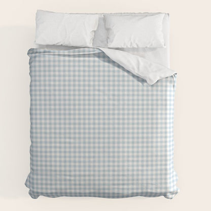 Baby Blue Gingham Check Duvet Cover Gallery Image 7