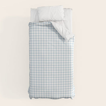 Baby Blue Gingham Check Duvet Cover Gallery Image 5