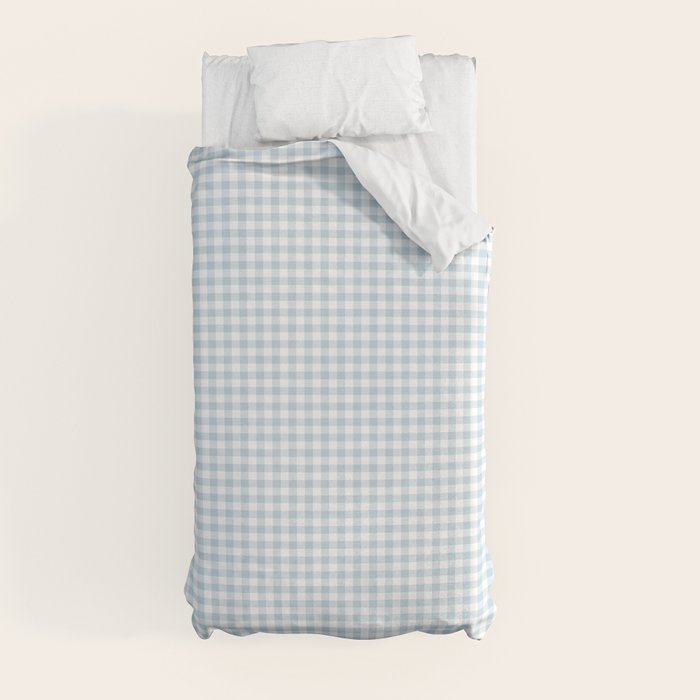 Baby Blue Gingham Check Duvet Cover Gallery Image 9