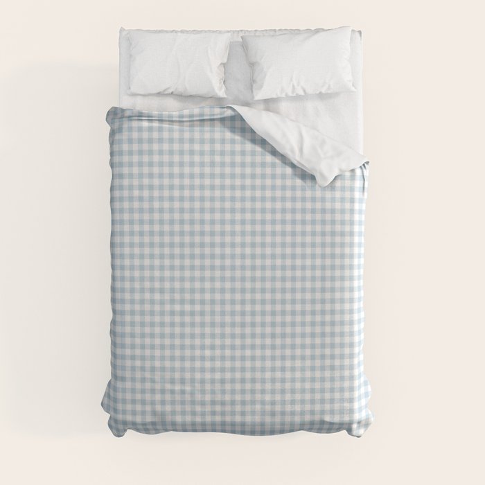 Baby Blue Gingham Check Duvet Cover Gallery Image 8