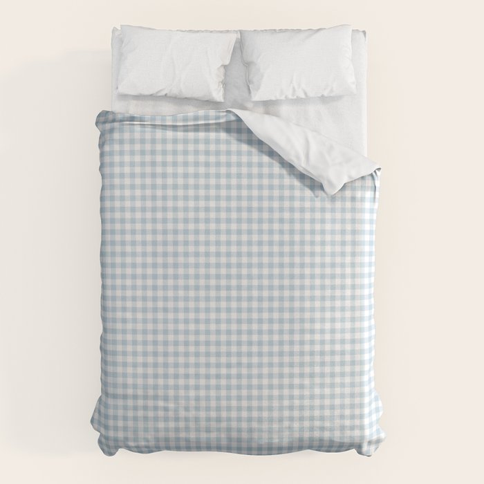 Baby Blue Gingham Check Duvet Cover Gallery Image 1