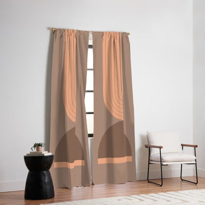 Abstraction_Balance_Round_Bohemian_Shape_Minimalism_001 Window Curtain Gallery Image 6