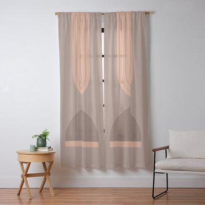 Abstraction_Balance_Round_Bohemian_Shape_Minimalism_001 Window Curtain Gallery Image 13