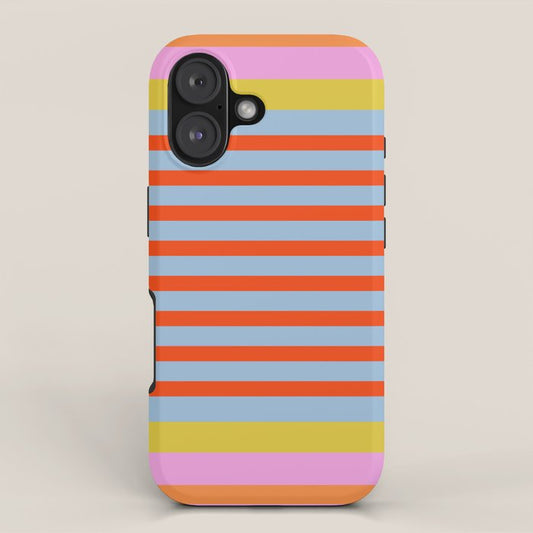 Bold Color Stripes Play Summer Bright Pattern 1 iPhone Case Gallery Image 1