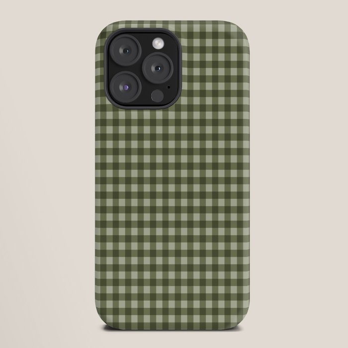 Gingham Plaid Pattern - Natural Green iPhone Case Gallery Image 20
