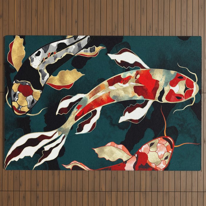 Metallic Koi Outdoor Rug Gallery Image 4