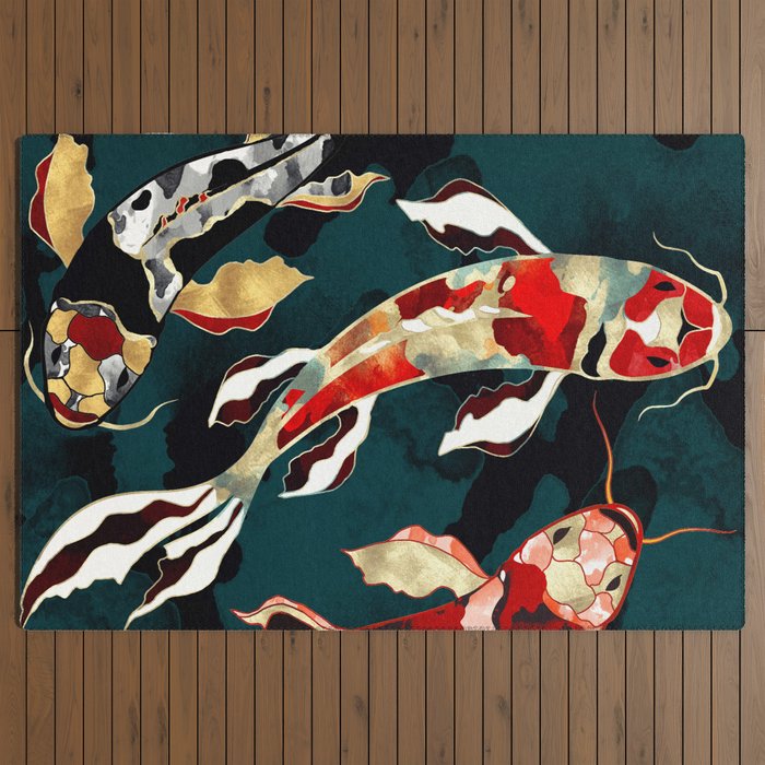 Metallic Koi Outdoor Rug Gallery Image 3