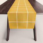 Grid (Mustard Yellow) Table Runner Gallery Image 1
