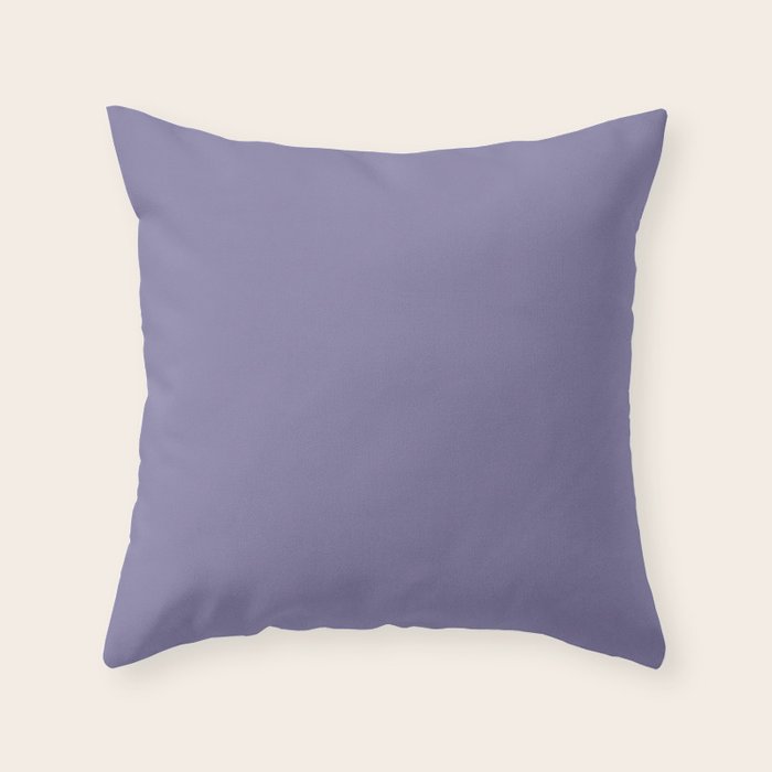 Neutral Lavender Purple Solid Color Throw Pillow Gallery Image 4