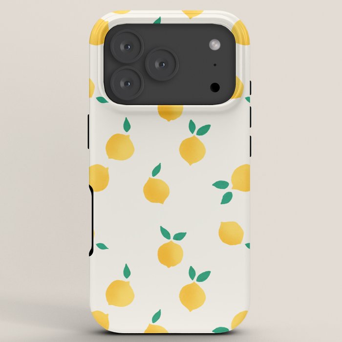 Sunny Mediterranean Lemon Pattern Summer Coastal Vibes iPhone Case Gallery Image 7