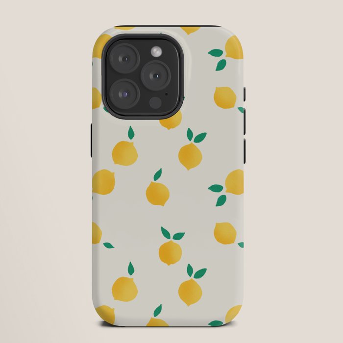 Sunny Mediterranean Lemon Pattern Summer Coastal Vibes iPhone Case Gallery Image 11